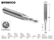 1/8" Dia. 3 Flute Downcut CNC Router Bit - 1/4" Shank - Yonico 32310-SC