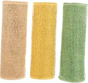 EXQUIMEUBLE 3pcs Bouquet Wrapping Mesh Rolls Decorative Burlap for Party Packaging Flower Box DIY Crafts Rustic Wedding Birthday Decorations