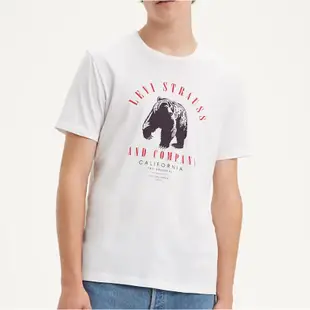 Levi's T恤 短袖 男裝 Bear 熊 T恤 短袖 短T-Shirt 圓領 純棉 L10670 白色(現貨)