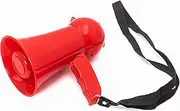 BEMLDY Mini Portable Megaphone Bullhorn with Siren, Adjustable Volume. Handheld Mic,Ideal for Fans Cheering of Football, Soccer, Baseball, Hockey, Basketball (red)