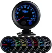 GlowShift Black 7 Color 3 3/4" Tachometer Gauge with Shift Light GS-C709