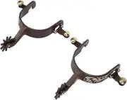 2Pcs Spurs, Vintage Carved Spurs, Retro Bronze Low Carbon Steel Horse Spurs with Turnable Gear, for Horse