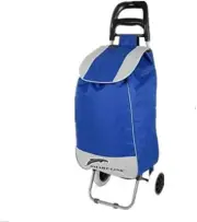 2 Wheels Shopping Trolley Foldable Oxford Fabrics Bags Luggage Folding Basket (B