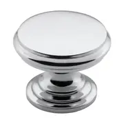 3048 Cupboard Knob Flat Chrome Plated D32xP23mm