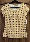 Notations Medium Short Sleeve Blouse Shirt Top Career Sexy Casual Boho Peasant