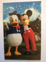 Authentic Original Disney Parks Postcard Mickey Mouse & Donald Duck