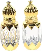HAMPPLIES 2Pcs Travel Bottles Refillable Empty Containers for Essential Oils with Balls Lightweight Portable for Women the Go