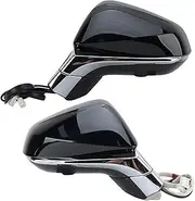 Vehicle Wing Mirror For L&exus RX Series RX350 RX450 2016-2022 19 Wires Side Rearview Mirror Assembly Bright Black Rearview Mirror Car Accessories(1 pair)