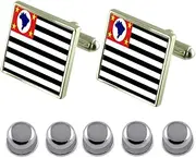 [Select Gifts] Shirt Dress Studs São Paulo Flag Cufflinks
