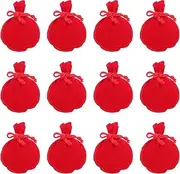 [SOLUSTRE] 12pcs Pear Shaped Drawstring Wedding Favor Bags Candy Bags Jewelry Pouches Party Favor Bags