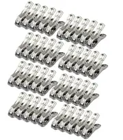 40 Pack 2.2 Inch Stainless Steel Clothespins Metal Beach Chair Towel Clips