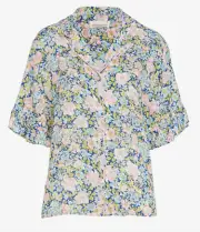 NEW PETER ALEXANDER FLORAL PJ SHIRT STYLE TOP VISCOSE RRP$69.95 XS