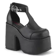 Demonia CAMEL-103 5" Chunky Heel 3" Platform Eyelet T-Strap Sandal, BVL, Size 11