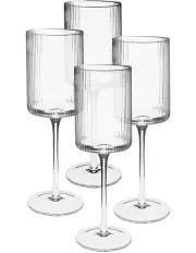 [Hottie] Sadie White Wine Glass Set 4 Piece in Clear