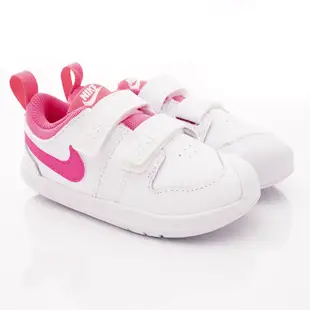 Nike頂級童鞋><兒童雙絆帶運動版鞋款-女生(13/14cm)白粉-AR4162-102原廠正品櫻桃家嚴選(零碼)