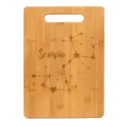 Bamboo Wood Cutting Board Scorpio Star Zodiac Horoscope Constellation