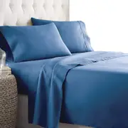 Hotel Soft Flat Fitted Sheet Set Single KS Double Queen King SK Ocean