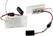 HUVNEXA 2x, for, A6 C5 4B Sedan 1997~2004 Car For CanBus No Error Number License Plate Lights Bulb White No Hyper Flash 6000K 12V Car Number Plate Light