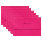 15PK Marbig Slimpik Foolscap Document Wallet Holder Paper Stationery Storage Pnk