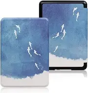 Case for Kindle Paperwhite 10th Generation 2018, Kindle Case with Waterproof Kindle Paperwhite E-Reader Case, e-Book-Reader-Covers with Auto Sleep/Wake for Kindle Paperwhite 10th Gen - Fish
