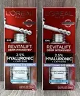 LOT OF 2 Loreal Revitalift 2.5% Hyaluronic + Caffeine Brightening Eye Serum 0.67