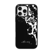 iPhone 16 Pro Max Impact Ring Stand Case MagSafe Compatible white on black