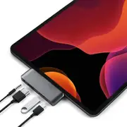 Aluminum Type-C Mobile Pro Hub Adapter with USB-C PD Charging (Space Gray)