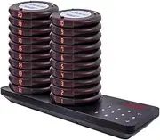 Restaurant Pager System, Wireless Calling Pager, Restaurant Buzzers with 20 Pagers, 3 Call Modes, 800m Transmission Distance, for Restaurant Clinic Coffee Shop
