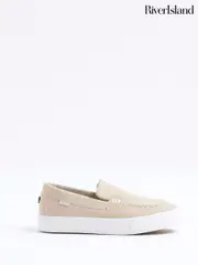 River Island Natural Boys Stone Smart Casual Loafers (F87741) | $55