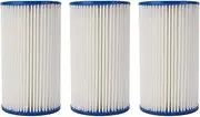 3 Pcs Type B Pool Filter Cartridges, B Replacement Pool Filter, Filter Cartridges Swimming Pool Filter Type B Trefoil Construction Pump Elements for Spa Pool