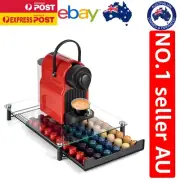 Modern Tempered Glass Coffee Pod Holder - 60-Pod Capacity, Perfect for Nespresso