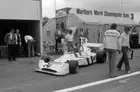 James Hunt Hesketh 308 Ford in the pit lane French GP 1974 Old Photo