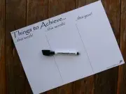 A4 Goal Chart Fridge Magnet Whiteboard Weekly Monthly Yearly Student Planner pen