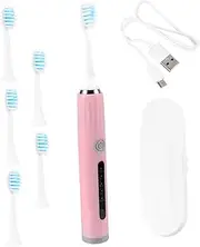 UTHCLO Toothbrush Rechargeable Usb Adult Boys and Girls Home Soft Bristles Electric Toothbrush 5 Modes 5 Brush Heads