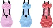 Aswalling Chicken Diapers Bantam Hens - Reusable 3 Pcs with Bow Ties Poultry Nappies Washable Waterproof for Pets Ducks Silkie Easy to Use S