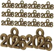 [SHINEOFI] 100 Pcs Diy Vintage Metal Pendants for Jewelry Charms Keychain Pendant Diy Letter Charm for Bracelets