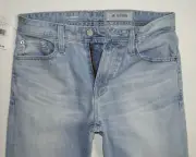 $235 NEW Adriano Goldschmied Jeans Blue The EVERETT W28XL34 Slim Straight USA