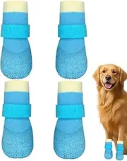 Euyehn Dog Socks Dog Shoes Waterproof, 4PCS Dog Boots Paw Protectors Dog Boots For Injured Paws With Adjustable Straps Non-slip Breathable Rubber Bottom Dog Boots For Indoor Outdoor