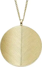 Fossil Women's Gold-Tone Stainless Steel Pendant Chain Necklace for Women