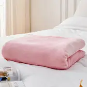 LINENOVA Flannel Fleece Single/Throw Blanket Cozy Soft Blanket - Pink