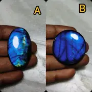 100% Natural Blue Labradorite Round Gemstone,Multi Fire Loose Oval Labradorite