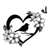 Black Metal Bird Wall Arts Silhouettes Arts Wall Hangings Decorations