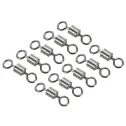 Fishing Barrel Swivels, 100Pcs 97LBS Copper Rolling Terminal Tackle, Black