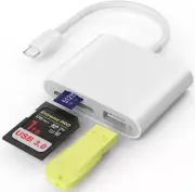 USB C SD Card Reader, USB 3.0 High Speed to SD/MicroSD Card Adapter for iPhone 1