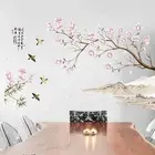 Decal Wall Sticker Waterproof Removable Decoration Peach Blossom Flower
