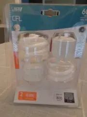 Feit Electric GU24 CFL Twist Lock Lamp Bulbs 60 W (uses 13w) 2 Soft White Spiral