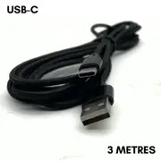 3 Metre USB Type C Data Charging Cable - COMPATIBLE WITH ANDROID