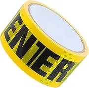 GANAZONO 1Roll Do Not Enter Safety Tape Yellow Barrier Tape for Caution Marking Self Adhesive Warning Tape for Walls Floors for Construction Sites and Hazardous Areas