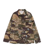 MSGM Kids Camouflage Printed Button-Up Shirt 8Y,14Y,12Y,10Y Green