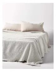 [Aura Home] Waffle Bed Cover in White